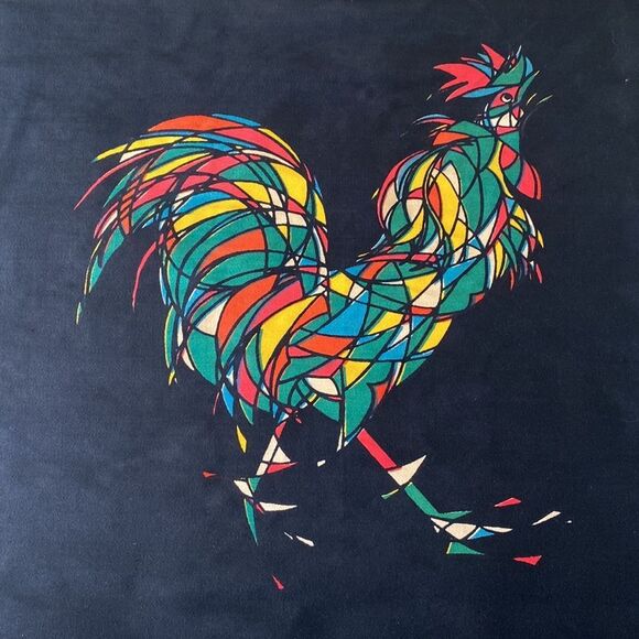 Mid Century Danish Rooster Wall hanging fabric - Picture 2 of 7